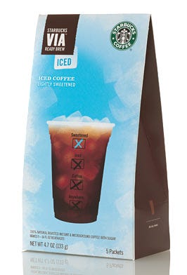 Beverage packaging: Starbucks introduces iced version of VIA ready brew coffee