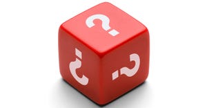 red die with question marks