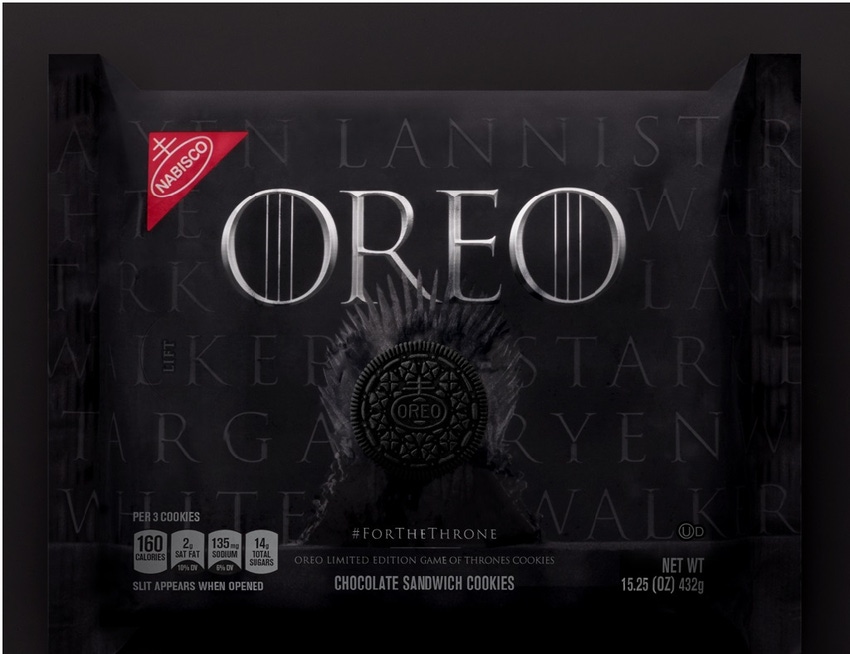 Oreo package co-brands for ‘Game of Thrones’ fans
