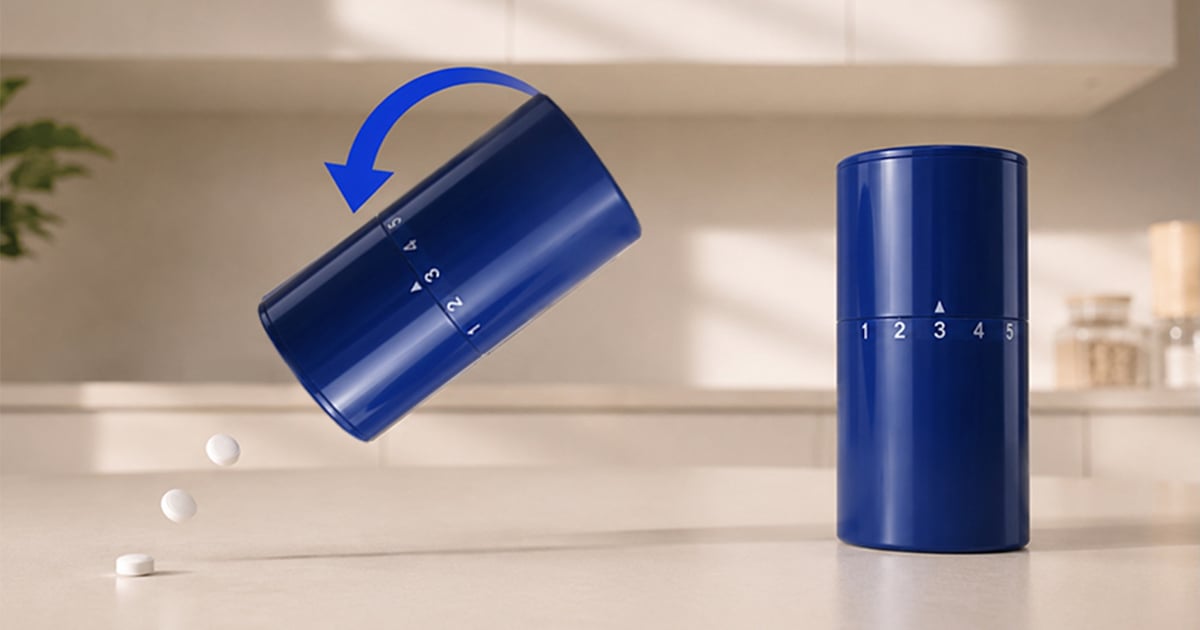 New Dosing Dispenser for Mints, Tablets, Supplements