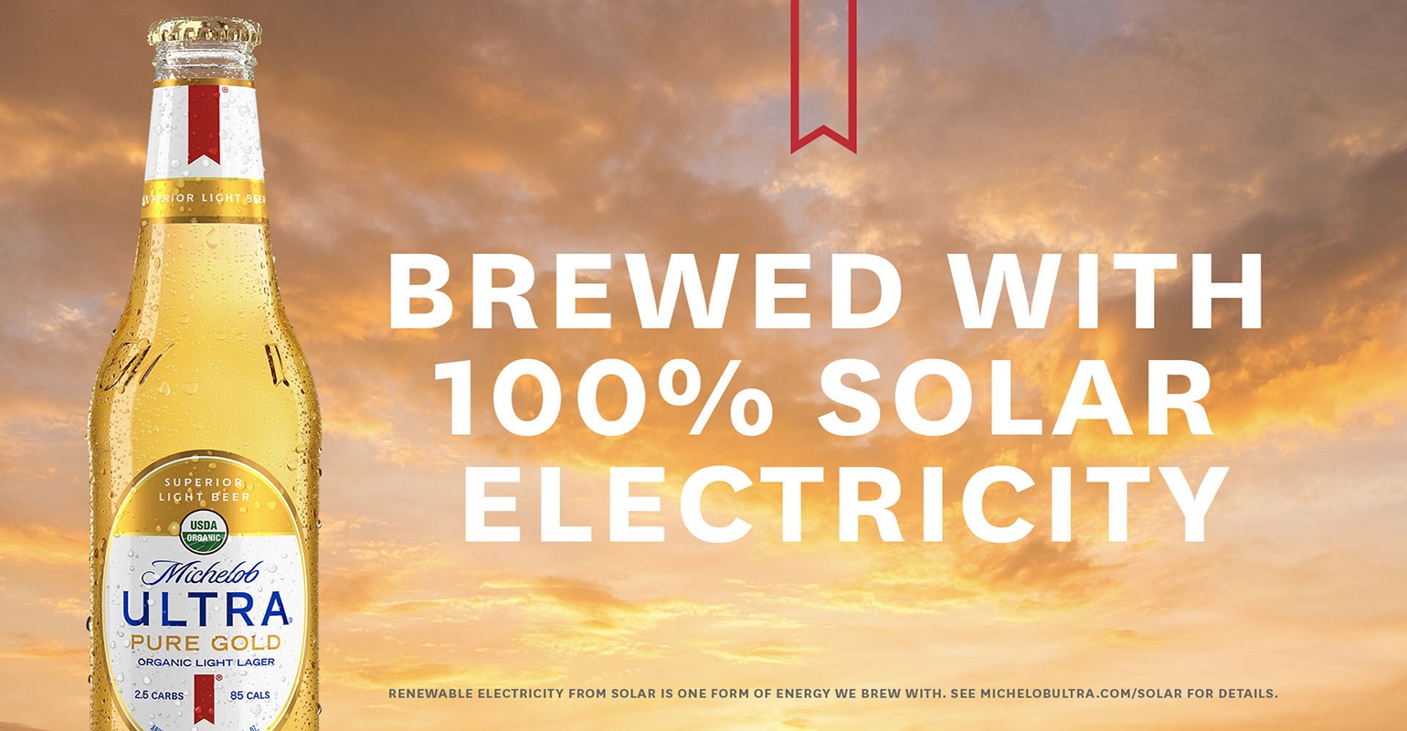Michelob Ultra Taps 100% Renewable Solar Power Electricity