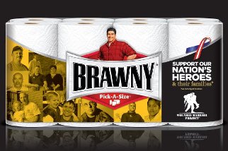 Brawny packaging aids Wounded Warrior Project