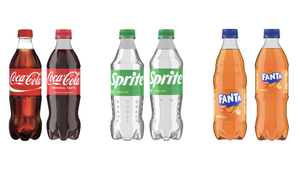 Coca-Cola's new lightweighted bottles.