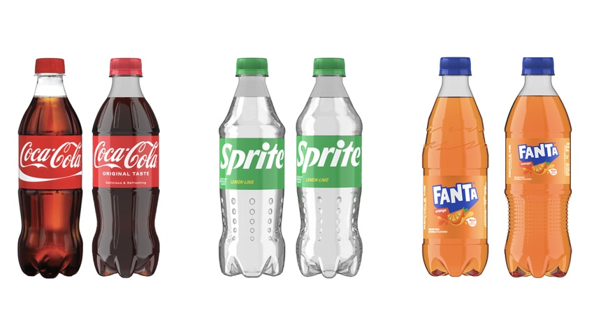Coca-Cola's new lightweighted bottles.