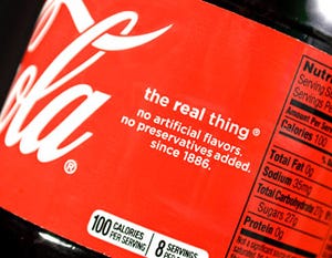 Coke will put energy information 
on front of packaging