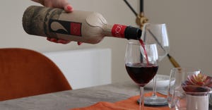 Frugalpac paper bottle for wine
