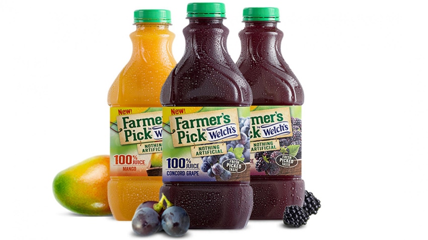 Welch's juices up PET bottle for its Farmer's Pick