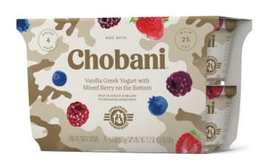 Chobani yogurt packaging goes to battle for military families