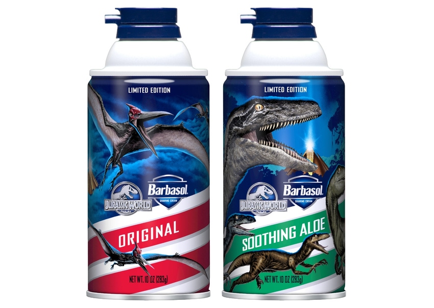 Limited-edition Barbasol cans take a trip to ‘Jurassic World’