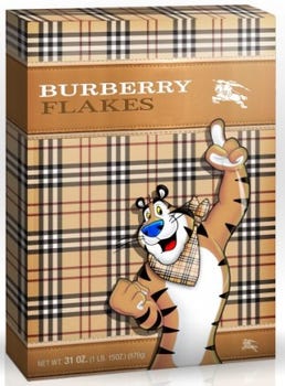 High-fashion cereal boxes