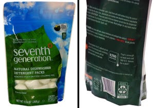Seventh Generation switches to recyclable pouches for dishwasher detergent