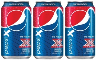 Pepsi packaging showcases X Factor pop star