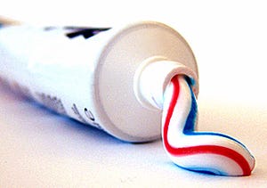 The battle of the blob: Colgate and Glaxo go to court over toothpaste trademarks