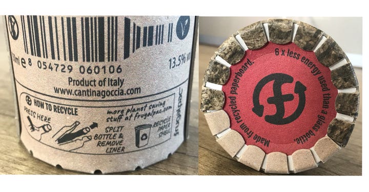 Frugal Bottle back label instructions
