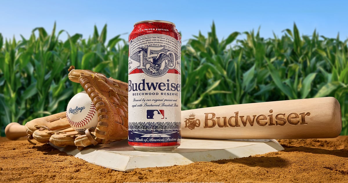 Budweiser Field of Dreams Beer Packaging Uses MLB Bats