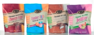 Easter candy hops into compostable pouches