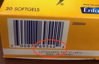 Identifier example on packaging