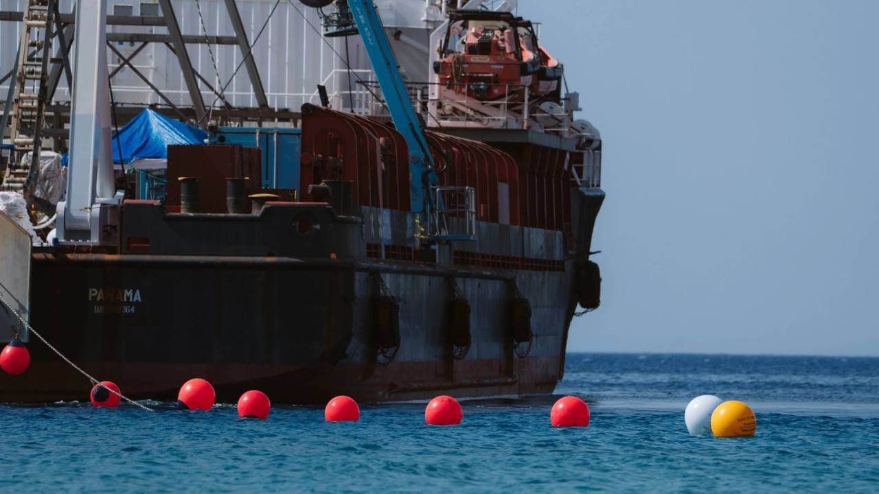 Image showcasing Egypt-Jordan Coral Bridge subsea cable completed