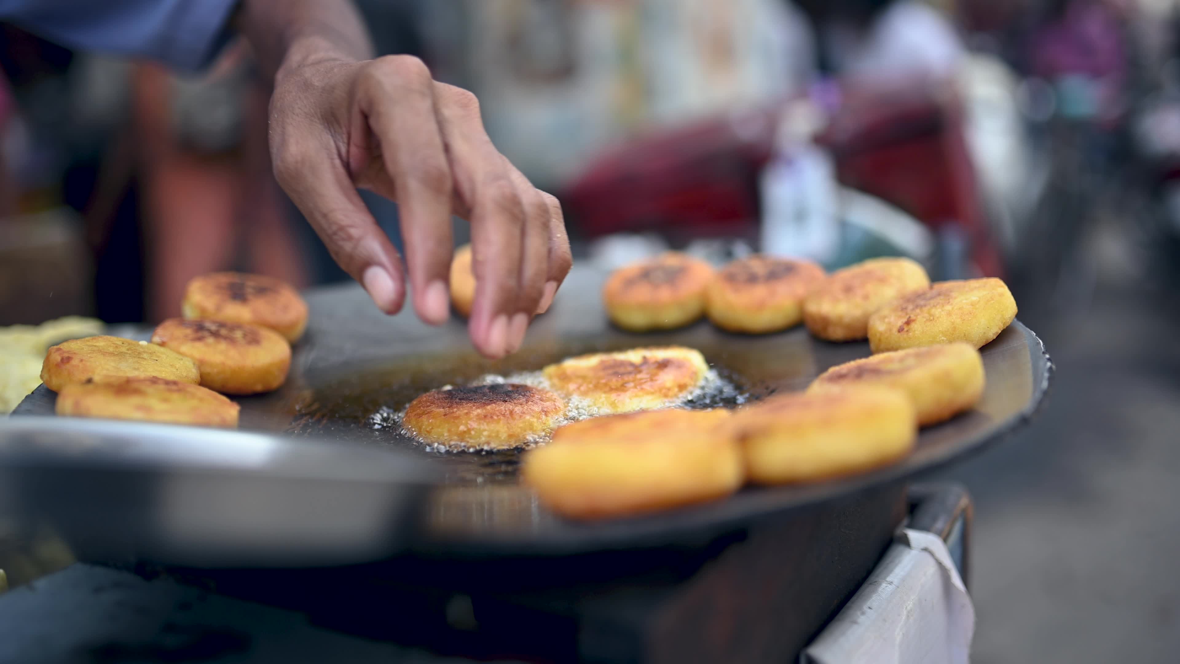 Street vendor selling popular street food