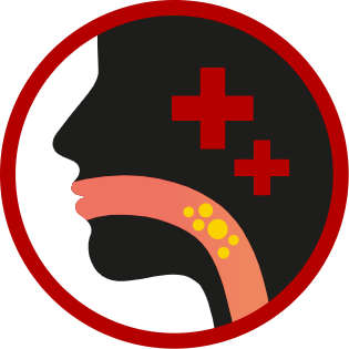 Lokal behandling av inflammation och smärta i halsen