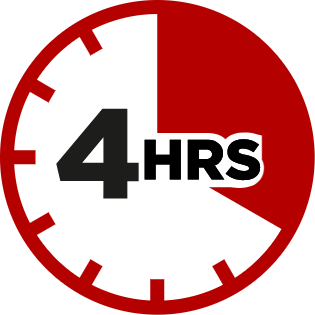 Effekt etter 2 minutter og virker i opptil 4 timer
