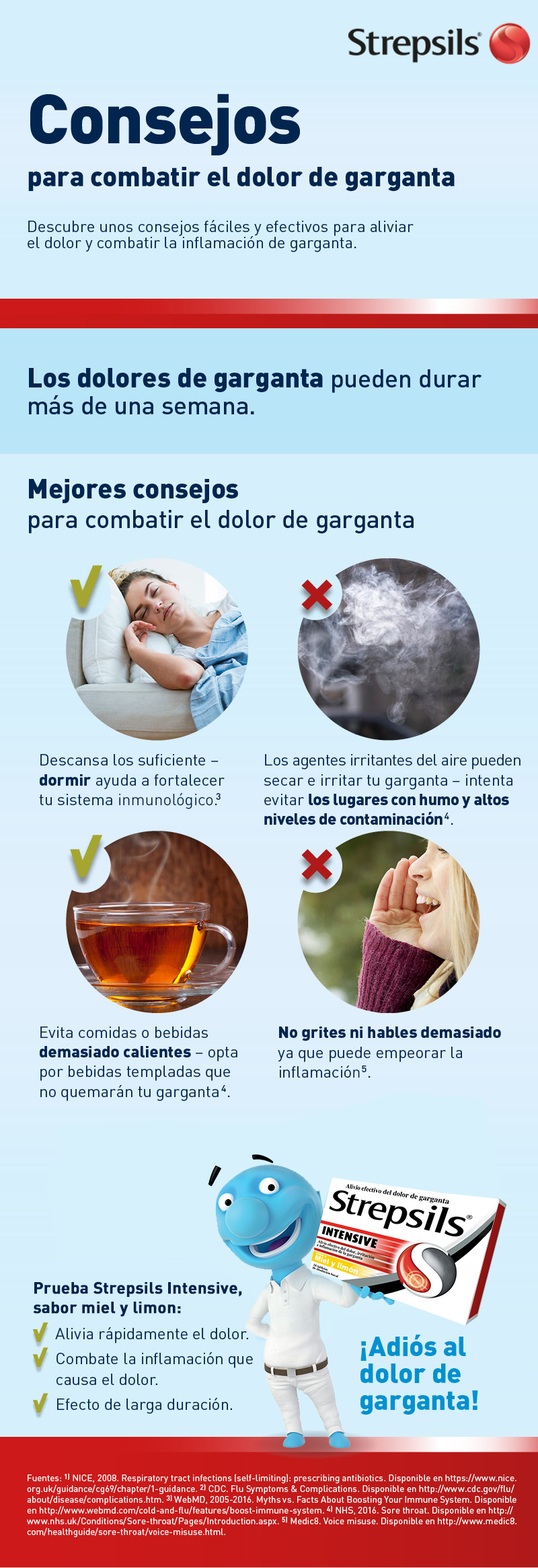 Consejos dolor de garganta