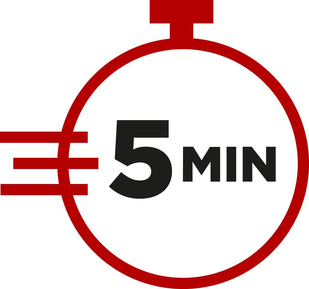 Fast relief in up to 5 minutes