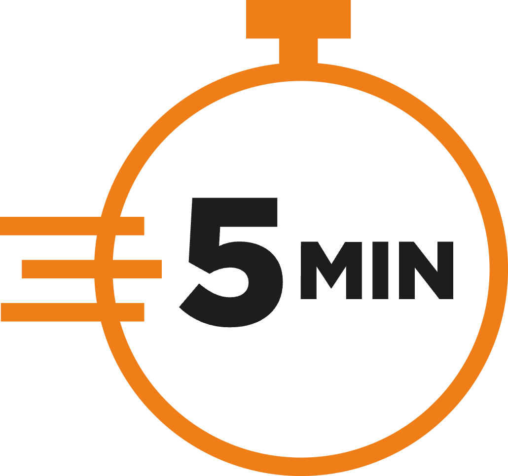 Fast relief in up to 5 minutes