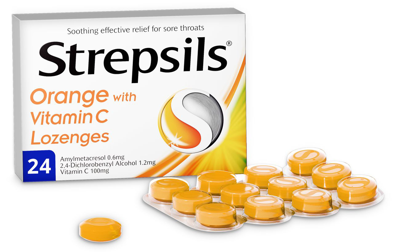 Strepsils Orange Vitamic C Lozenges