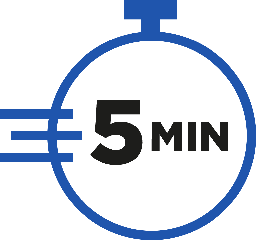 Fast relief in up to 5 minutes