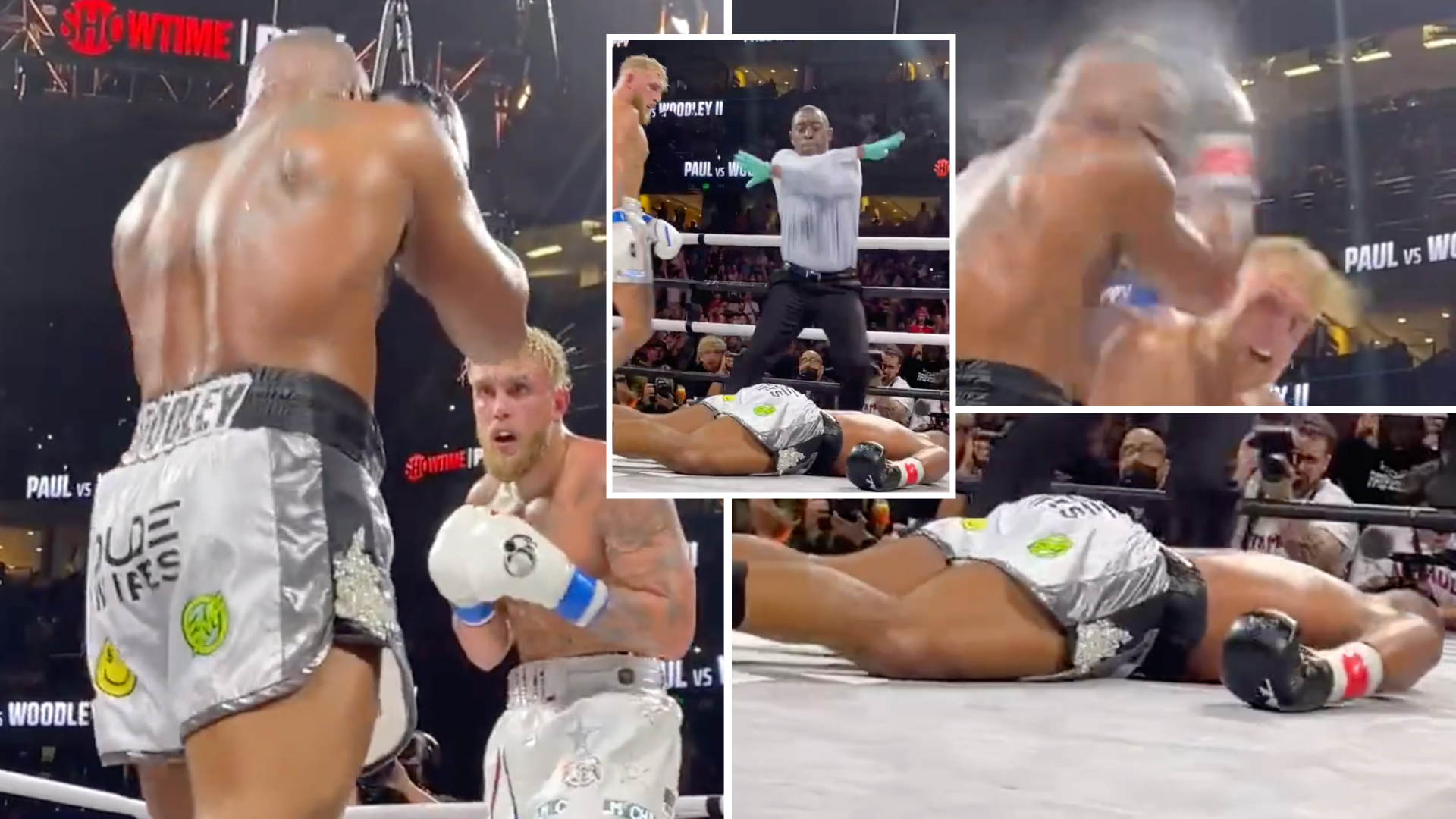 Watch: Jake Paul one-punch KO of Tyron Woodley in sixth round - AS USA
