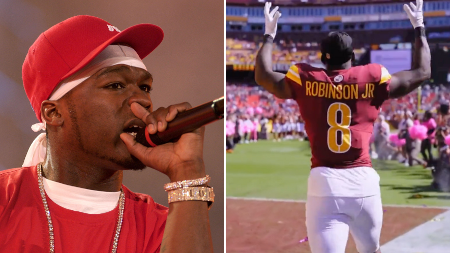 50 Cent Salutes Brian Robinson Jr. For 'Many Men' NFL Debut