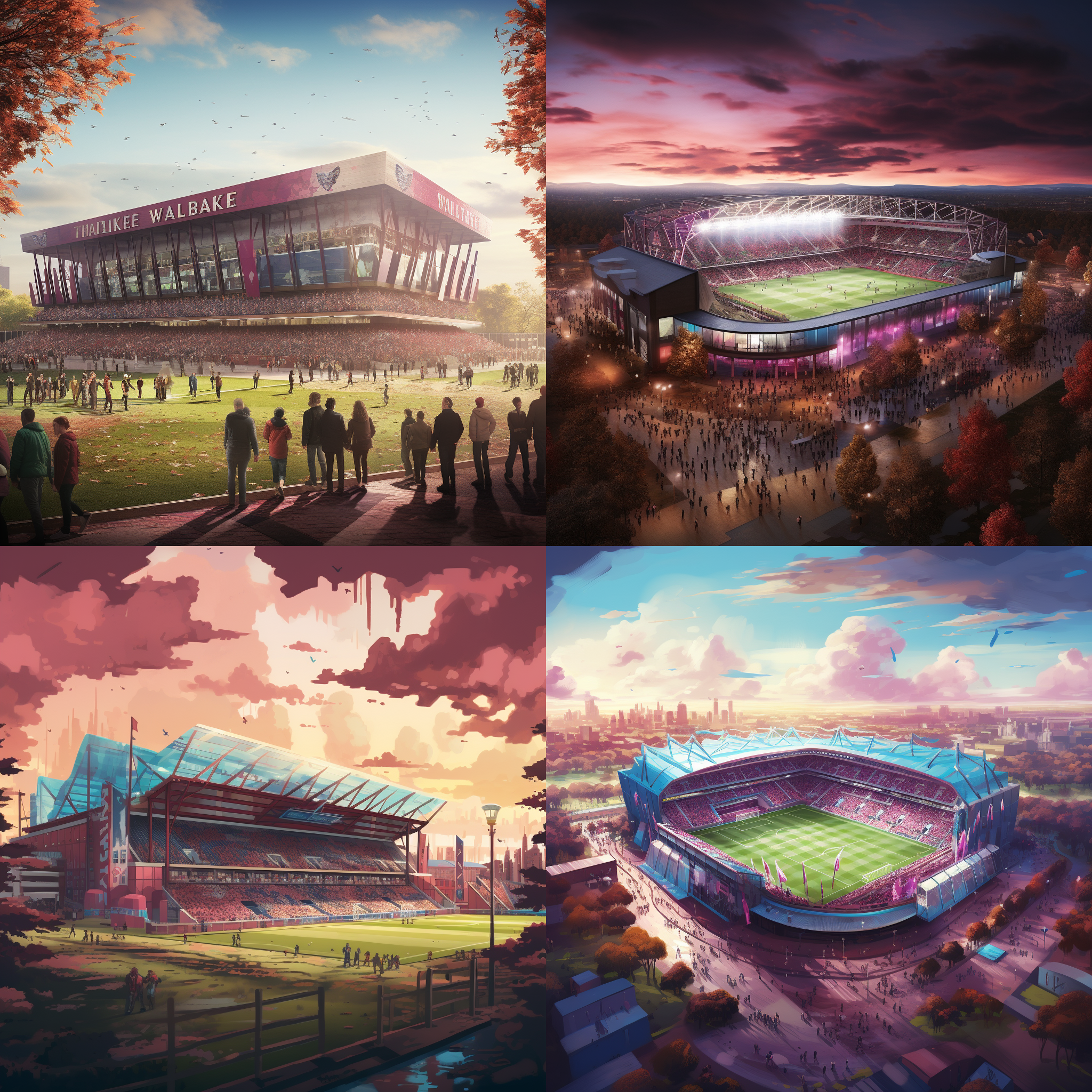 Premium AI Image  Stadium arena celebrating Manchester city winnning champions  league illustration generative ai