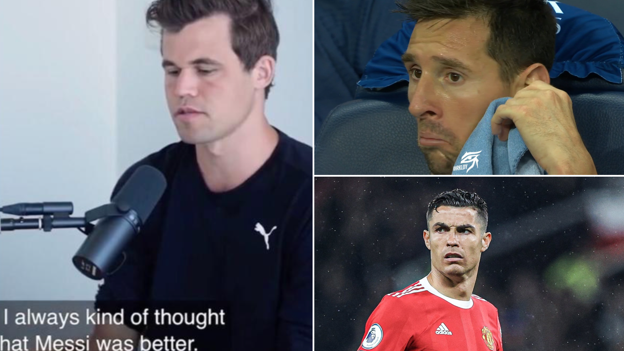 Magnus Carlsen reacts to Messi and Ronaldo's internet-breaking