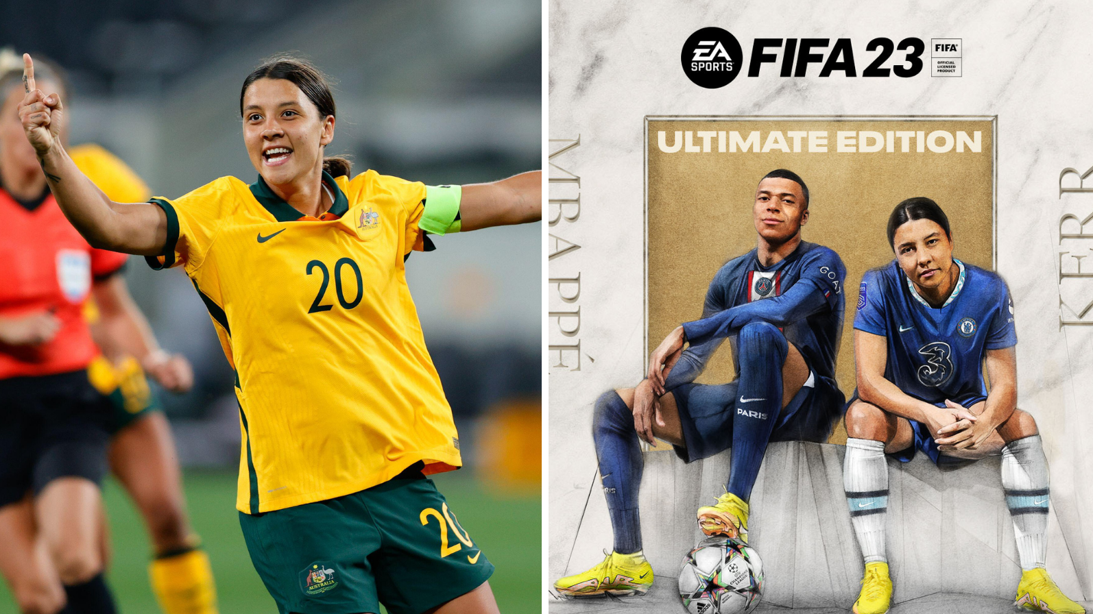 Sam Kerr se torna a primeira mulher a aparecer na capa global de um  videogame da FIFA