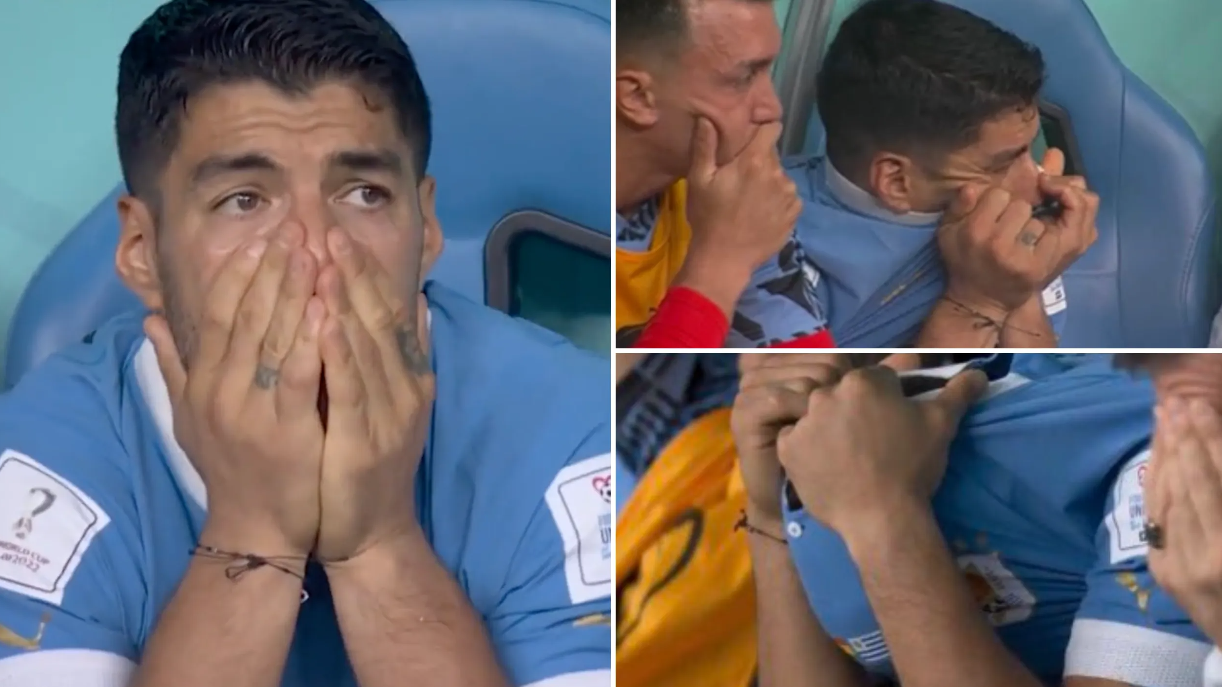 Tears for Suarez! Uruguay fall at group stages after Portugal fail