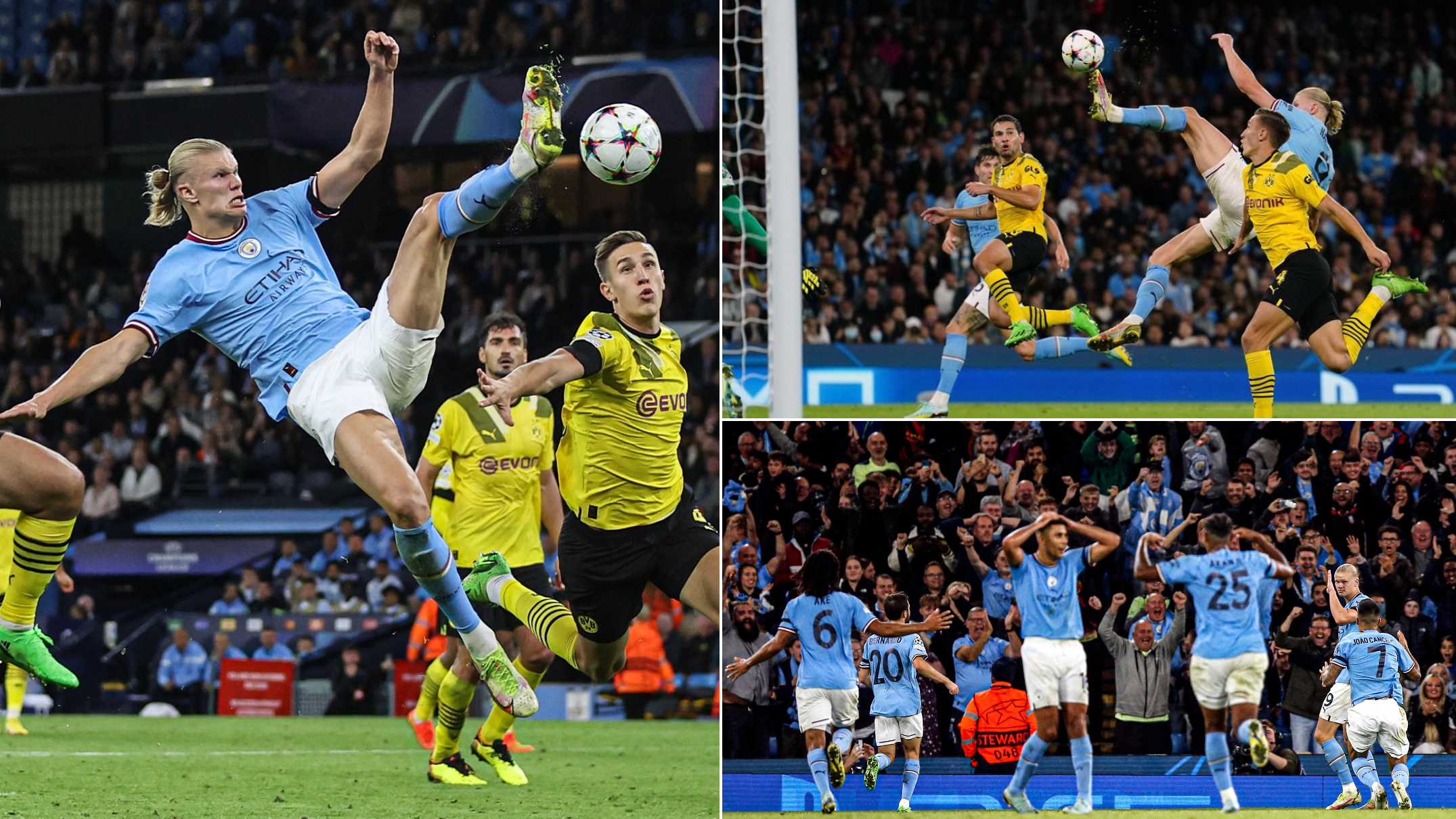 Erling Haaland scores audacious acrobatic winner as Man City come from  behind to beat Borussia Dortmund