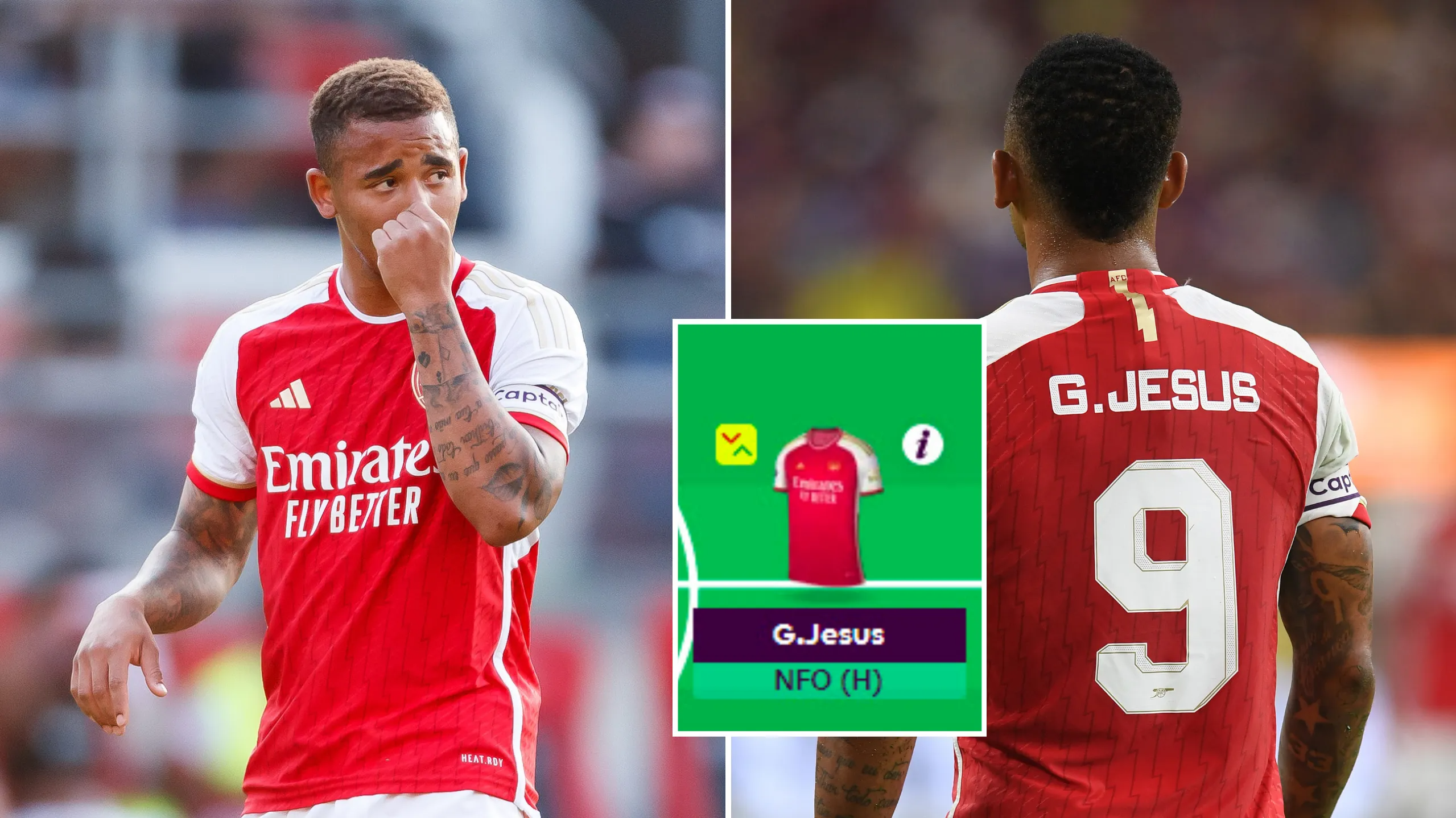 Gabriel Jesus pictured in Arsenal shirt for first time as leaked