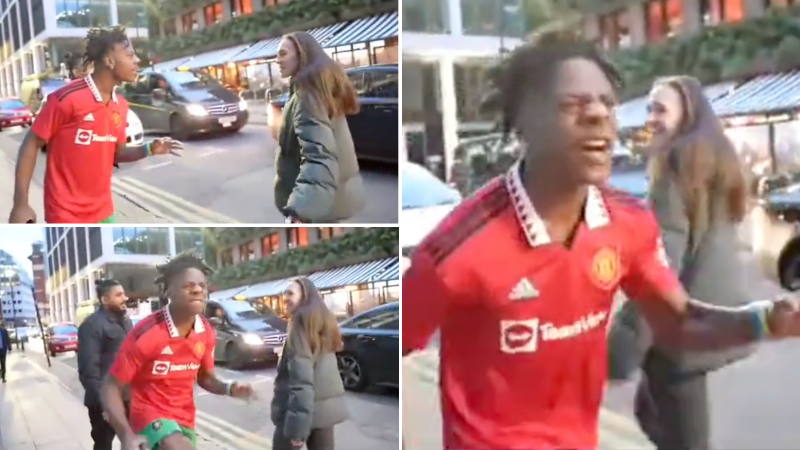 Man Utd supporting r IShowSpeed attacked while doing live