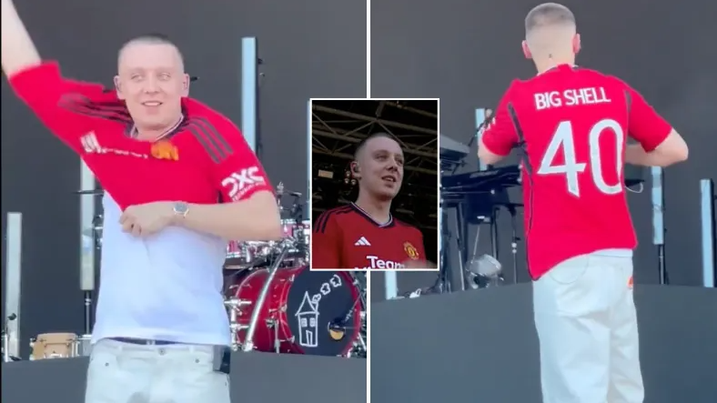 Manchester United officially unveil new 2023/24 home kit after Aitch leak  at Glastonbury