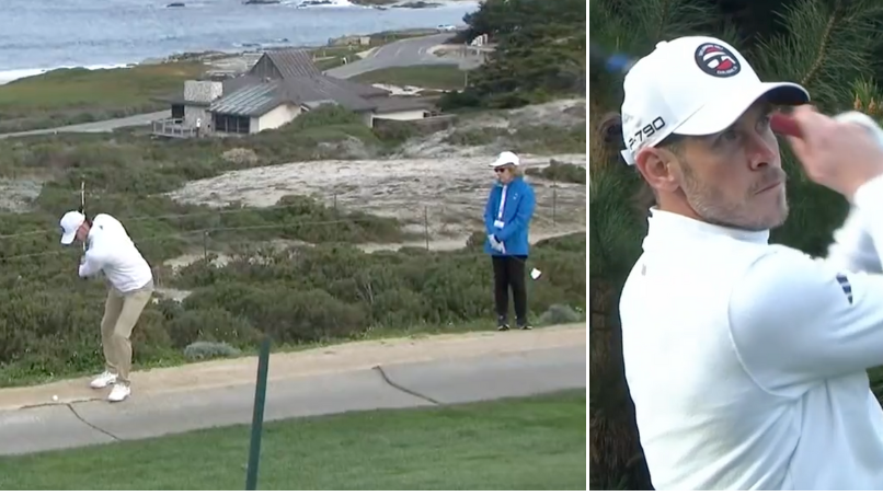 Gareth Bale stuns pro golfers with incredible cart path shot at