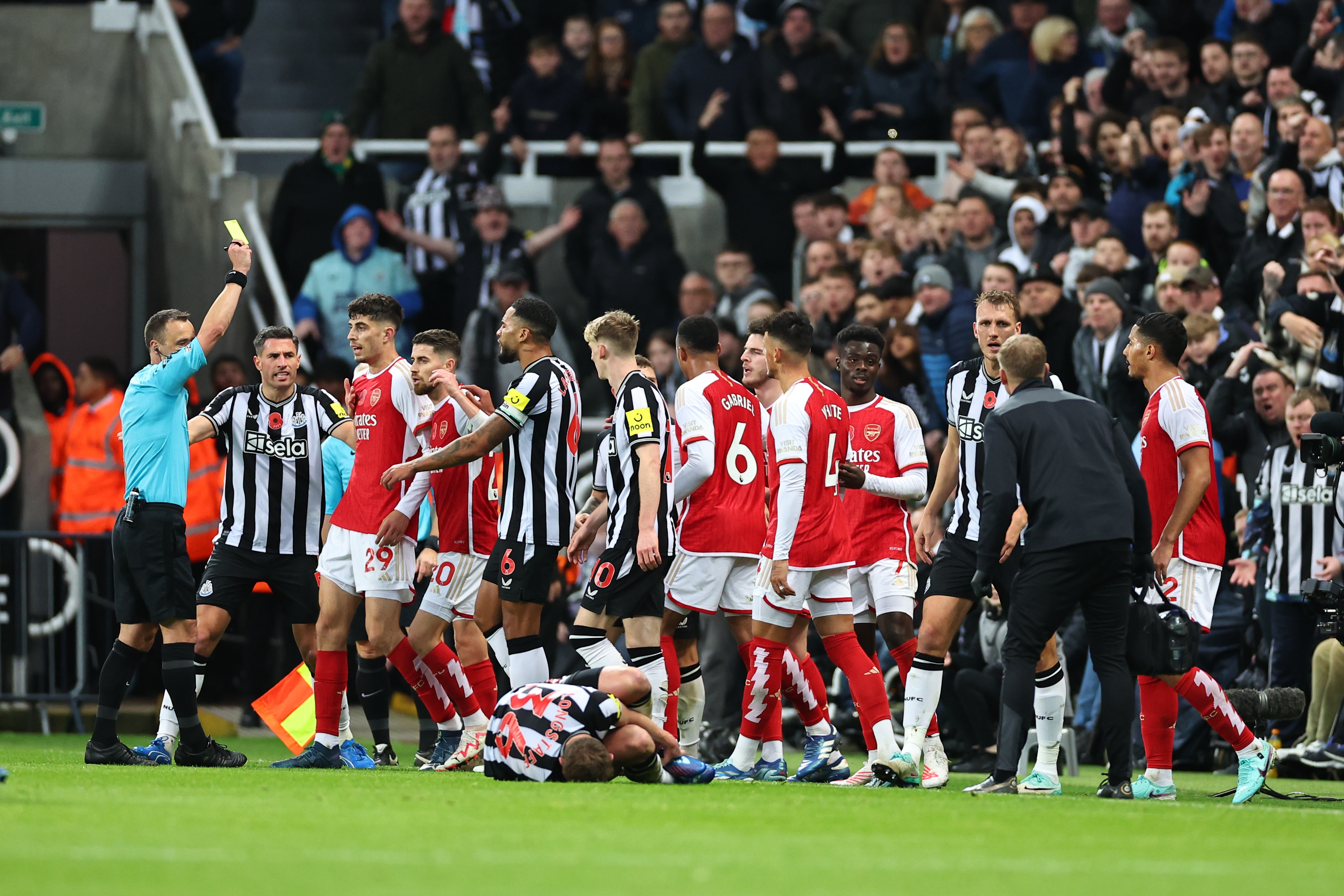 What Arsenal's Kai Havertz did to Newcastle's Jason Tindall after avoiding red card