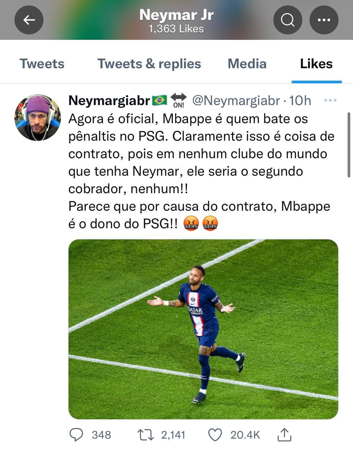 Neymar and Mbappe are no longer friends on social networks