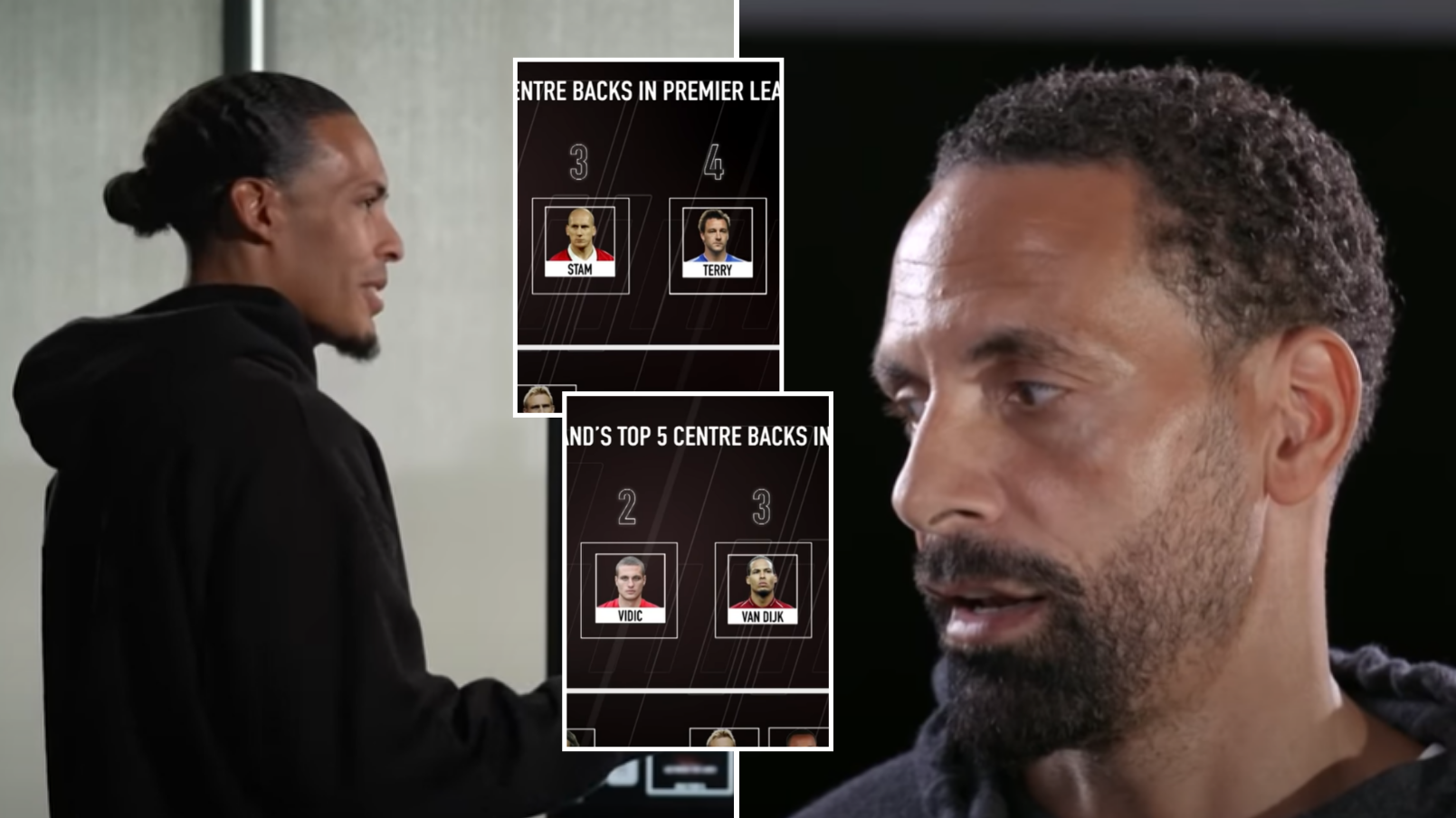 Rio Ferdinand And Virgil Van Dijk Name Their FIVE Greatest CBs Of Premier  League Era