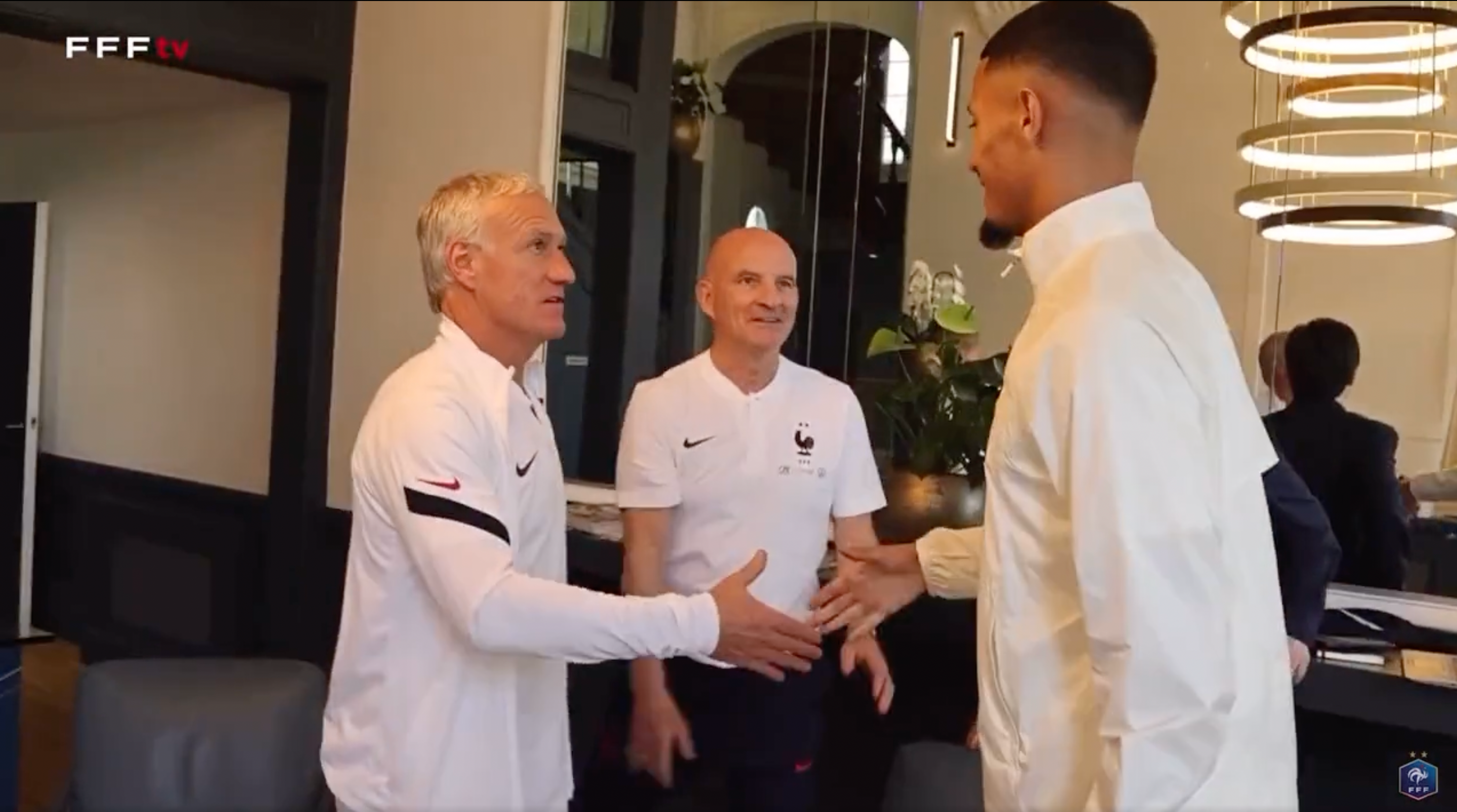 Didier Deschamps, a former Juventus and Chelsea midfielder as well as  ex-captain of the French team, waves during his official presentation as  new coach of Juventus soccer club, in Acqui Terme training