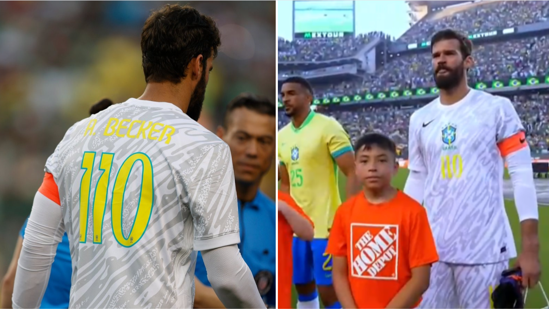 The reason why Alisson Becker wore the number 110 shirt for Brazil against Mexico Football News SPORTbible