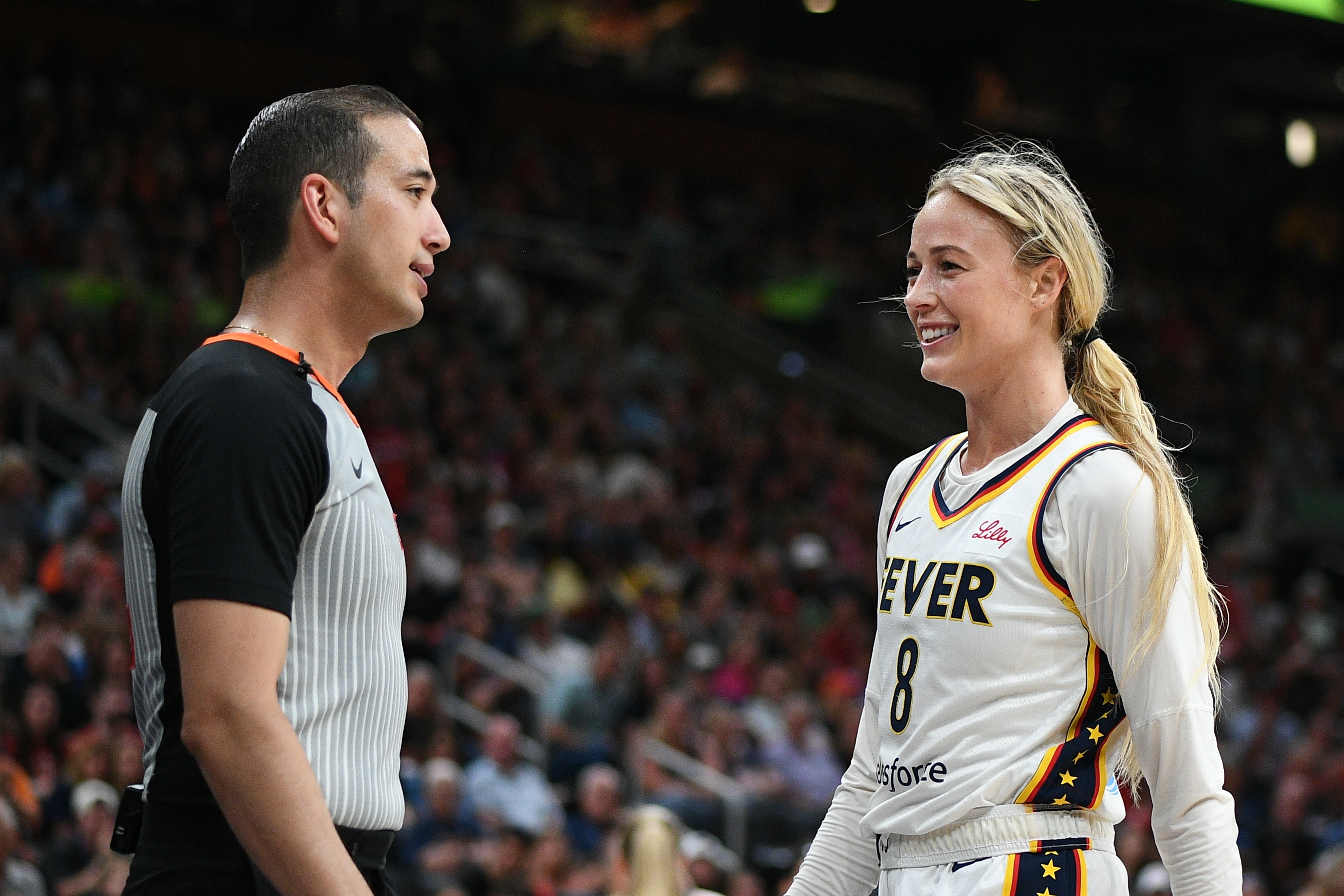 Sophie Cunningham's reaction spotted after she's hit by sex toy in shocking WNBA incident