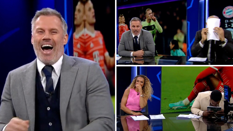 Jamie Carragher steps in to save Kate Abdo after host butchers intro, Football, Sport