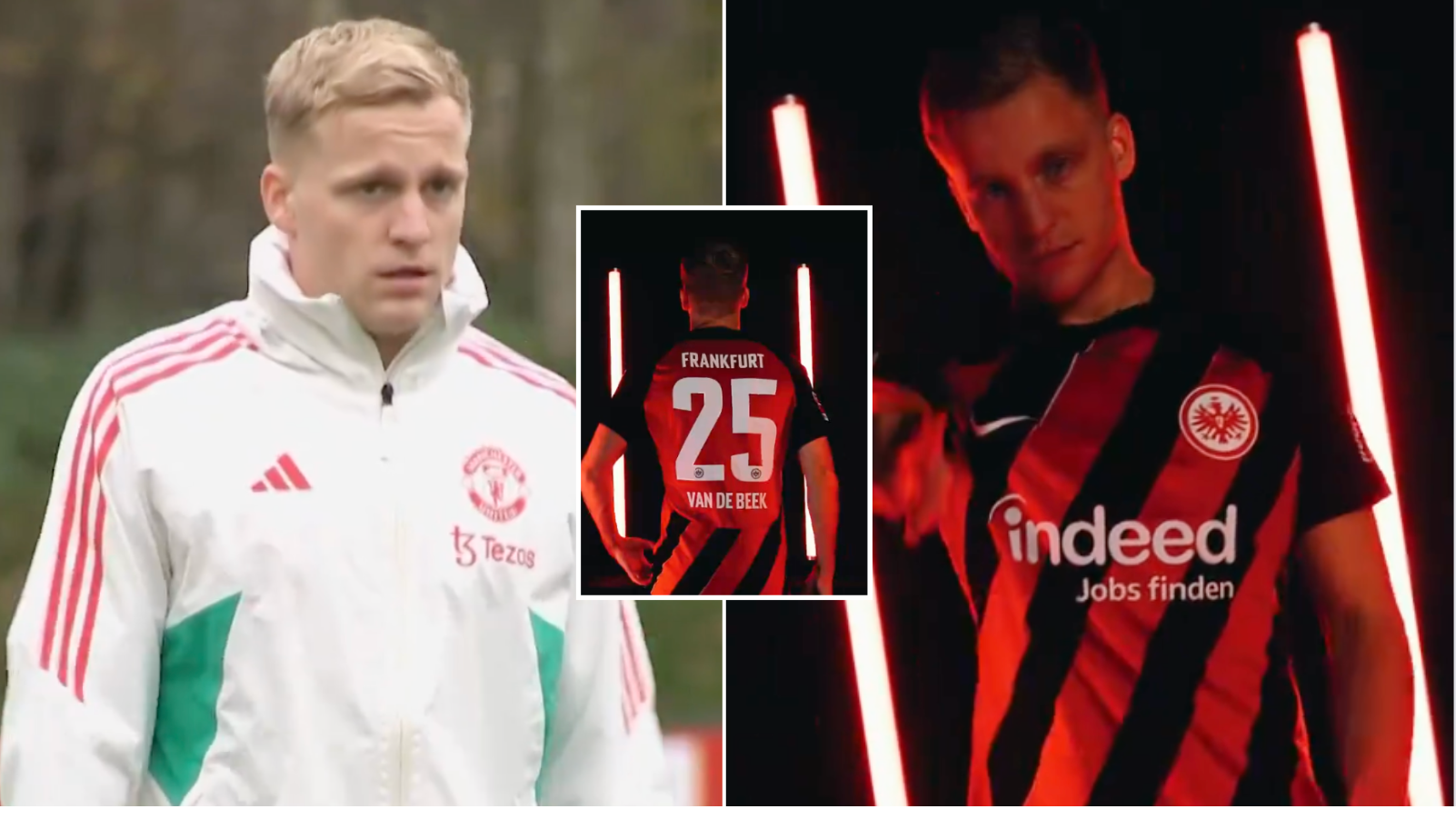Donny van de Beek completes loan move away from Man Utd with 'option to  buy' clause included