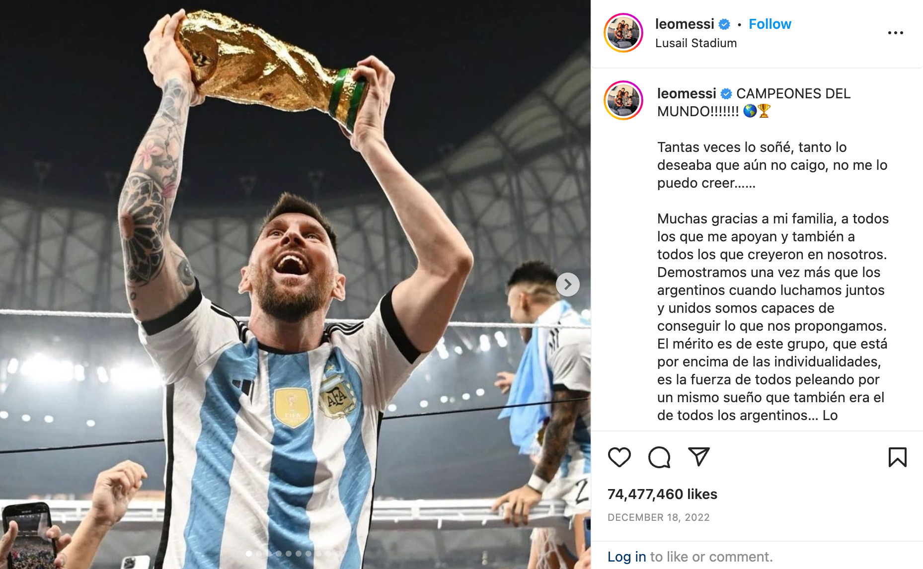 Lionel Messi unknowingly lifted FAKE World Cup trophy in record Instagram  photo